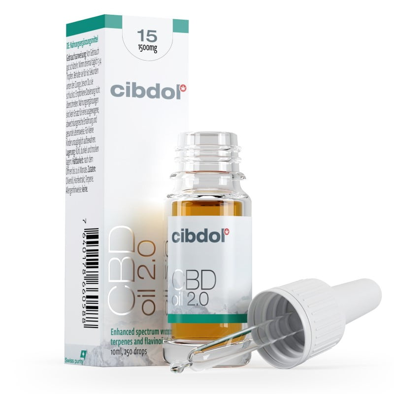 Aceite de CBD 15% de Cibdol - Aceite de CBD premium con una potente concentración del 15%. Experimenta los beneficios del CBD con nuestro aceite de alta calidad de Cibdol.
