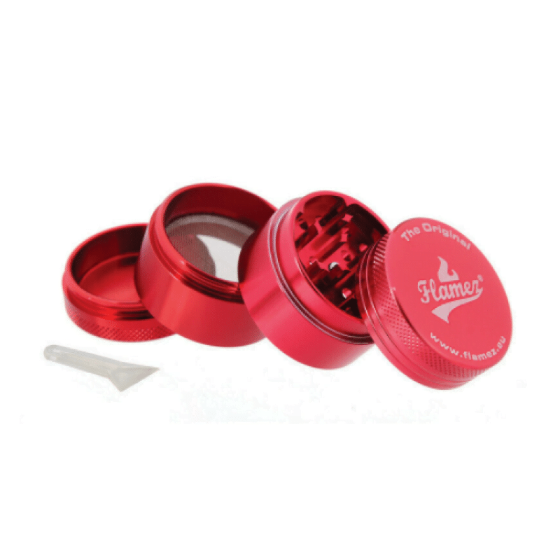 Flamez Grinder 40mm (Rojo) - Un grinder rojo de 40 mm de Flamez para triturar tus hierbas sin esfuerzo. Descubre la funcionalidad del Flamez Grinder.