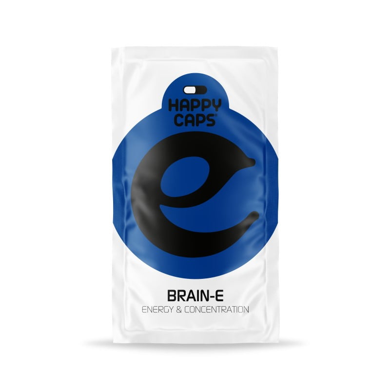 Brain-E de Happy Caps - Refuerza tu claridad mental y concentración con las cápsulas Brain-E. Una fórmula natural de Happy Caps para mejorar el rendimiento cognitivo.