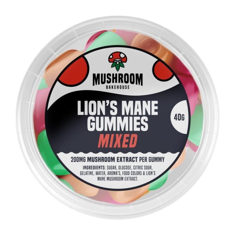 Lion's Mane Gummies de Mushroom Bakehouse: Añade un toque sabroso y nutritivo a tu dieta con las gummies de hongo Lion's Mane de Mushroom Bakehouse. Apoya tu salud cognitiva de manera deliciosa.