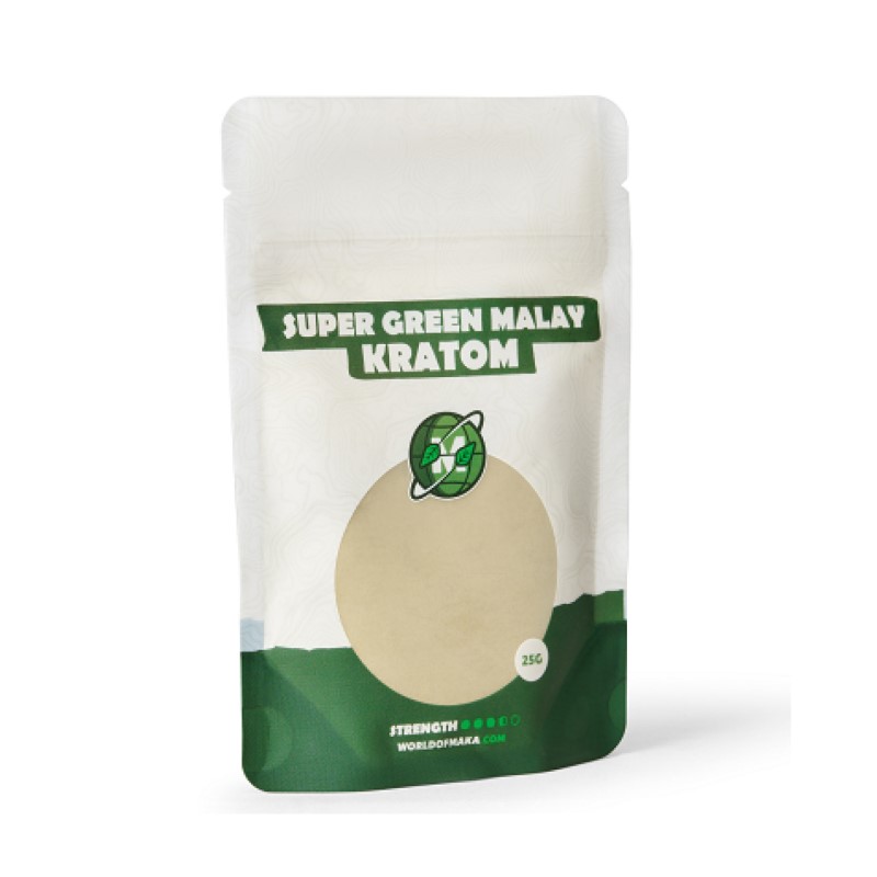 Green Malay Kratom de Maka, una variante premium de Kratom con una reputación por sus propiedades energéticas y estimulantes. Experimenta la calidad vigorizante del Green Malay, cuidadosamente seleccionado por Maka para una experiencia natural y poderosa.