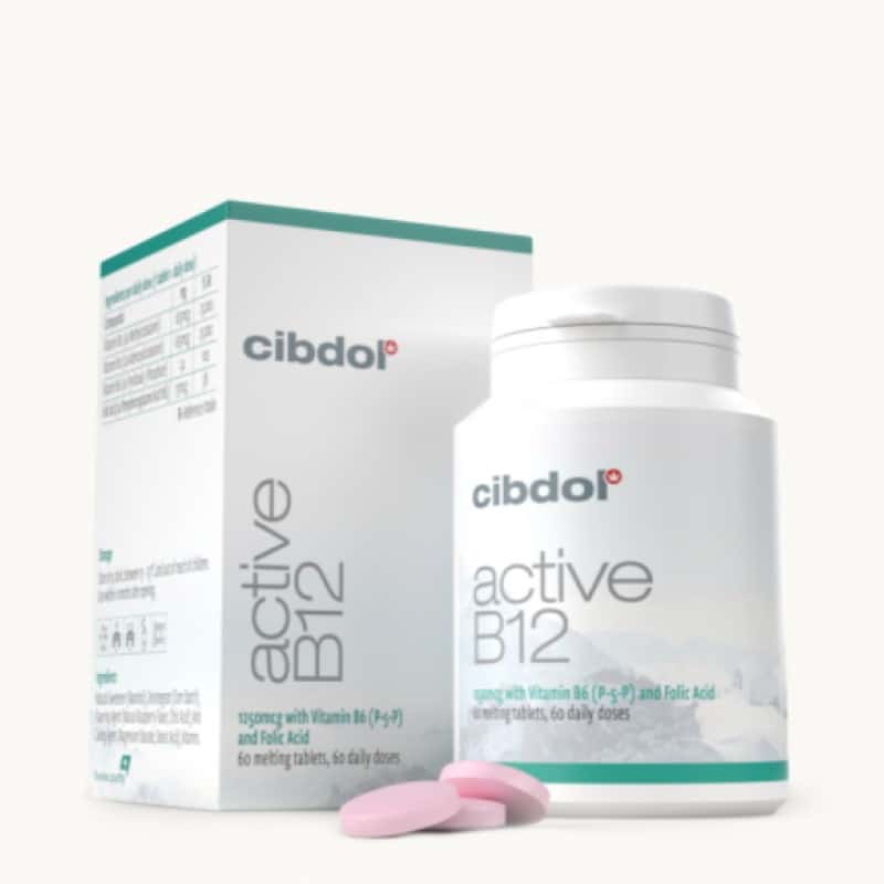 Active B12 de Cibdol - Una fórmula avanzada con vitamina B12 activa. Apoya tu bienestar con los suplementos Active B12 de Cibdol.