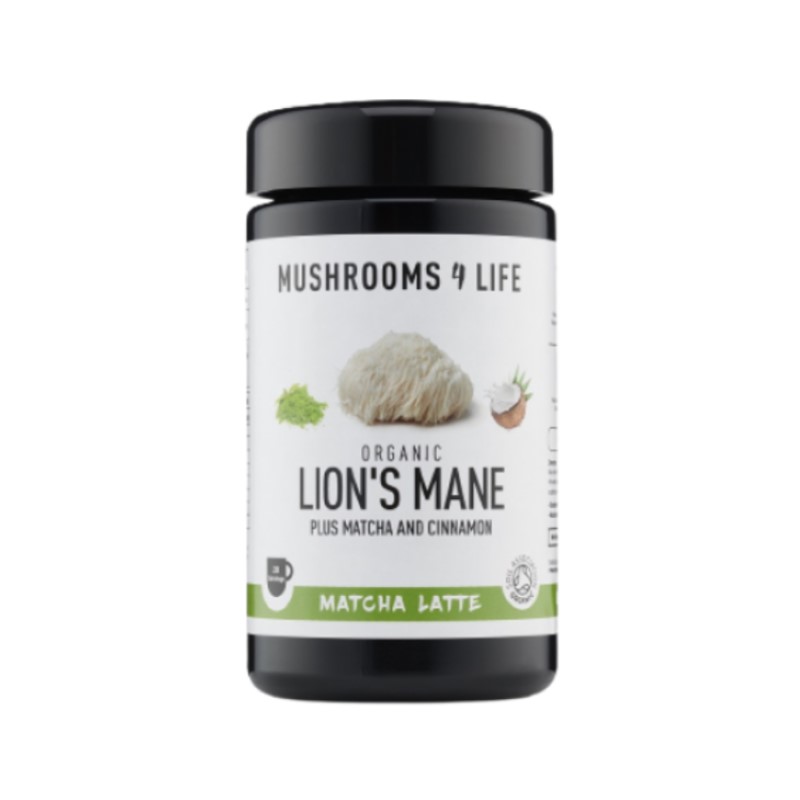 Latte de Matcha y Lion's Mane de Mushrooms4Life con un contenido de 110 gramos